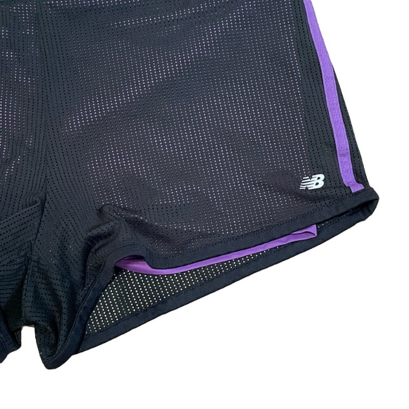 New Balance Purple and Black Mesh Running Shorts Size Large - Picture 5 of 7